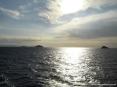 Canale di Piombino (LI) - Pittoresca foto. Partendo da sinistra:golfo di Follonica,promontorio di Punta Ala,Isolotto di Cerboli,isolotto di Palmaiola,promontorio dell