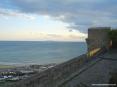 Castiglione della Pescaia (GR) - Da piazza Solti guardando il mare tra i bastioni della fortezza si scorge l