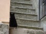 Gatti toscani - Gatto nero sulla scalinata di una antica casa del paese di Marciana Isola d