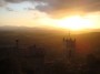 Montemassi, Roccastrada (GR) - Tramonto oltre le colline della maremma grossetana sul campanile della chiesa di Sant
