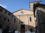 Montieri (GR) - Il prospetto della Chiesa o Pieve dei Santi Paolo e Michele. In alto a destra si nota il maestoso campanile. L