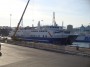 Navi e traghetti in Toscana - Il traghetto a due prue Blu Navy Achaeos in manutenzione nel porto di Piombino - Fotografia 11 maggio 2011