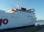 Navi e traghetti in Toscana - Lato destro della parte di prua della nave Moby Luigi Pa a Piombino - Fotografia 4 maggio 2012