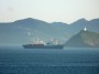 Navi e traghetti in Toscana - Il cargo container Zeran attraversa il Canale di Piombino. Sullo sfondo si distinguono l