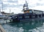 Navi e traghetti in Toscana - Scaletta di poppa dello yacht di lusso Blade a Portoferraio - Fotografia 1 settembre 2012