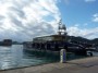 Navi e traghetti in Toscana - Fiancata sinistra dello yacht di lusso Blade ormeggiato in Calata Mazzini a Portoferraio, Isola d
