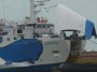 Navi e traghetti in Toscana - Particolare della celata di prua del traghetto M/N Moby Giraglia a Piombino - Fotografia gennaio 2014