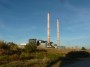 Torre del Sale e Foce del Cornia, Piombino (LI) - La centrale termoelettrica ENEL a quattro gruppi con le sue due alte ciminiere - Fotografia ottobre 2012