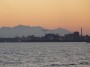 Torre del Sale e Foce del Cornia, Piombino (LI) - Vista del porto di Piombino al tramonto dalla foce con lo sfondo dei monti dell