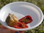 Tutti pazzi per la palamita 2013 - Piatto di palamita marinata accompagnato da pomodorini preparato dal ristorante La Bitta - San Vincenzo (LI), Fotografia 5 maggio 2013, Toscana