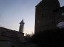Vinci (FI) - Il campanile della chiesa di Santa Croce dalla piazza ai piedi dell