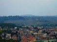 Certaldo(FI) - Vista panoramica da via Rivellino. In primo piano si vede la nuova Certaldo, sulo sfondo, oltre le colline della Val D