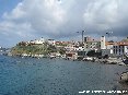 Piombino (LI) - Vista del porticciolo di Marina e della Cittadella da piazza Bovio